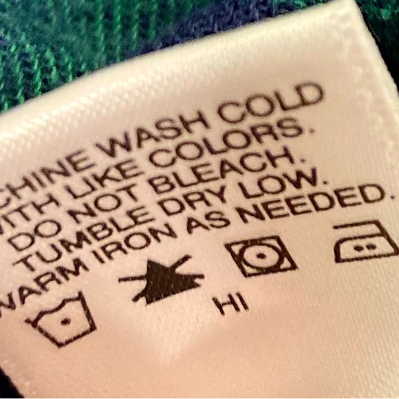 Baby’s First Flannel: Hanna Andersson 75cm 12-18mo Green Plaid Flannel Shirt - Picture 7 of 7